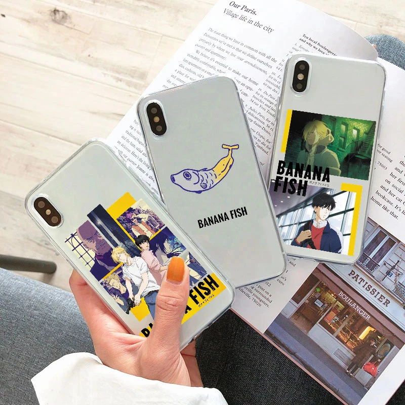 Чехлы с рисунком аниме банан и рыба для Samsung Galaxy A52 A51 A72 A71 S21 S20 FE S10 S9 Plus S10E Note 20 Ultra 10