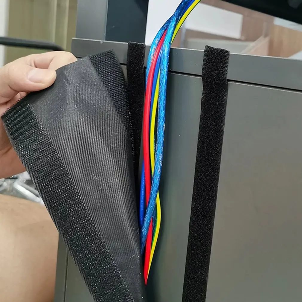 

Soft Cable Grip Strip Cover Carpet Floor Cable Protector Cable Management Strip Wrap Wall Magic Tape Carpet Nylon Wire Cover