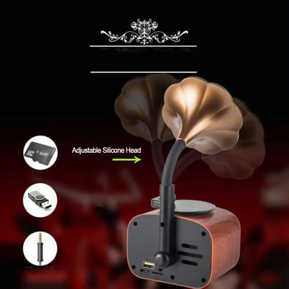 Портативная Bluetooth колонка беспроводная стереоколонка в стиле ретро с высоким