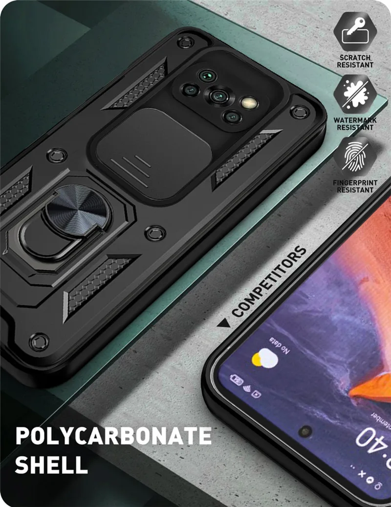 for xiaomi pocophone poco x3 nfc case camouflage magnetic car holder ring shockproof armor phone case for poco x3 pro back cover free global shipping