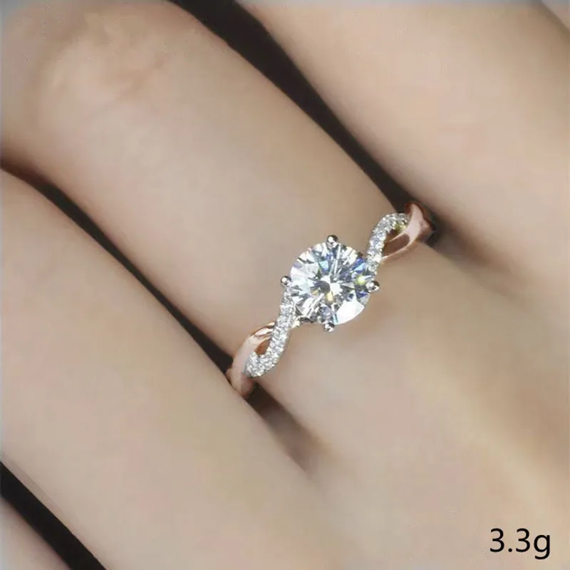 

Eelgant Thin String Twist Wedding Finger Open Ring For Women Micro Round Crystal Pave Setting Female Engagerment Jewelry