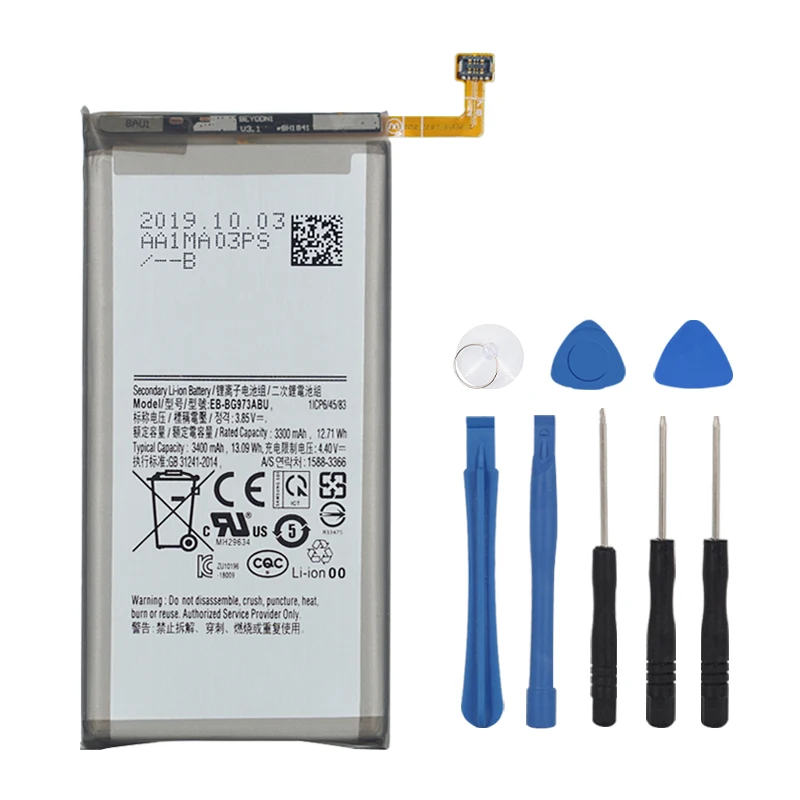 

5PCS OHD Original High Capacity Battery EB-BG973ABU For Samsung Galaxy S10 S10 X SM-G973F SM-G973U G973W G9730 3400mAh +Tools
