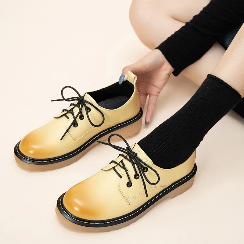 Туфли дерби OULYYYOGO женские модные туфли на плоской подошве круглый носок низкий