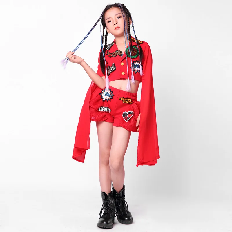 Juanzi Ling style children's show clothes fashionable little compere dress suit girls jazz dance performance |