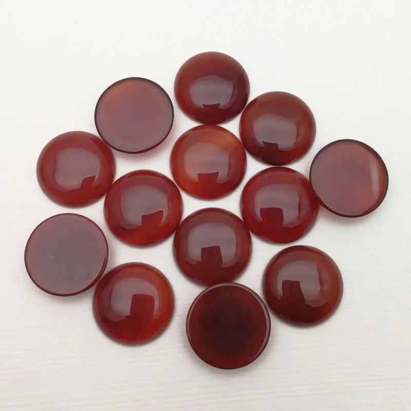 Модные Очаровательные Круглые бусины с красным агатом из натурального камня 25 мм