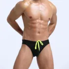 Треугольные плавки мужские короткие быстросохнущие купальники шорты с низкой талией модные пляжные дышащие трусы со шнуровкой