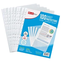 100 sheets 11 hole clear sheet protectors holds 8 5 x 11 inch sheets 9 25 x 11 25 inch archival safe for documents and photo
