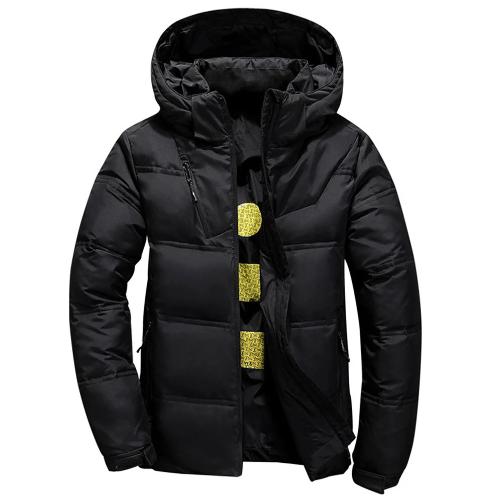 2019 New Casual Mens Jackets Coat Winter Warm Jacket Coat Patchwork Jacket Hooded Jacket Streetwear Coats Men Outerwear Coats