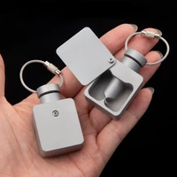 aluminum keychain medication pill boxwaterproof portable mini travel pill boxes medicine holder case