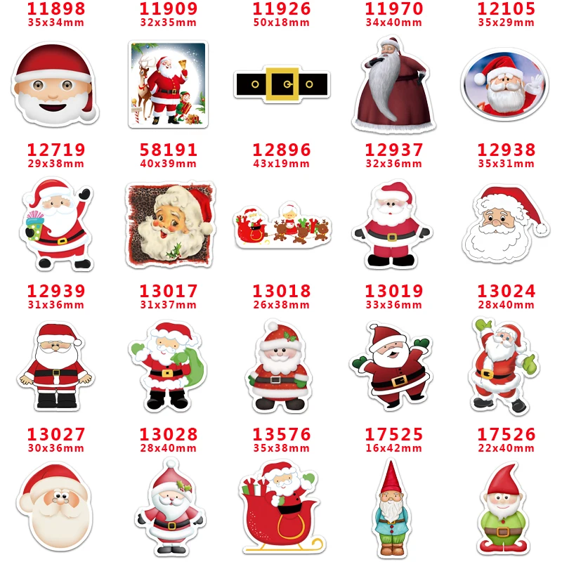 

Принадлежности для рукоделия, Швейные аксессуары, мультяшная Рождественская форма с принтом Санта-Клауса, плоская смола, 10 шт. PR-11898