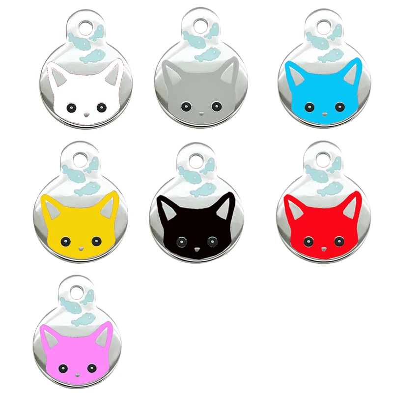 Персонализированная идентификационная бирка для домашних животных кошек