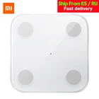Orinigal Новые смарт-весы Xiaomi для измерения веса тела, 2 баланса, дата тела, BMI, вес здоровья, весы, светодиодный дисплей, весы для фитнеса и жира диагностикой Определение Bluetooth делятся точными измерениями