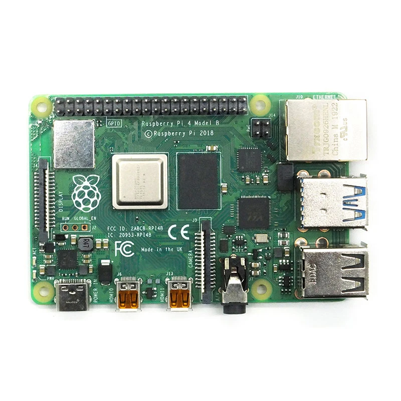 Оригинальный Raspberry Pi 4 2 ГБ ОЗУ + карта памяти 64 Гб Алюминиевый адаптер 3 А корпус из