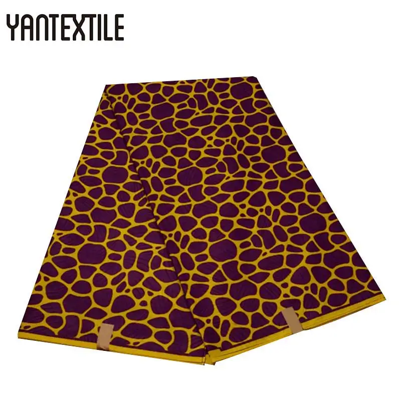 18090112 YANTEXTILE новая Анкара ткань Африканский настоящий воск принт Tissu Africain 6 ярдов настоящий воск Африканский батик ткань для свадебного платья - Цвет: 18090112