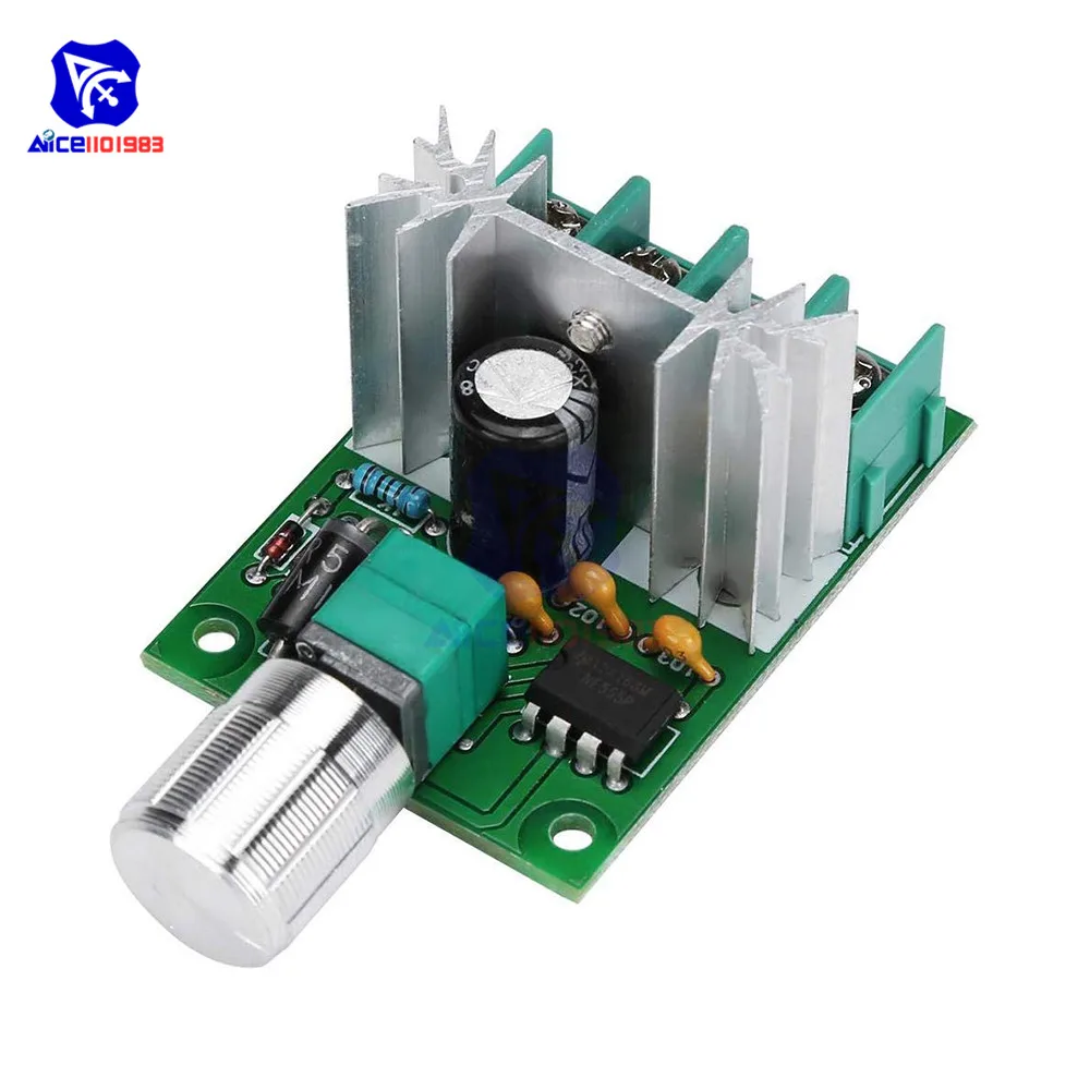 Diymore DC 6 -12 В А PWM Φ контроллер скорости высокая мощность плавная регулировка