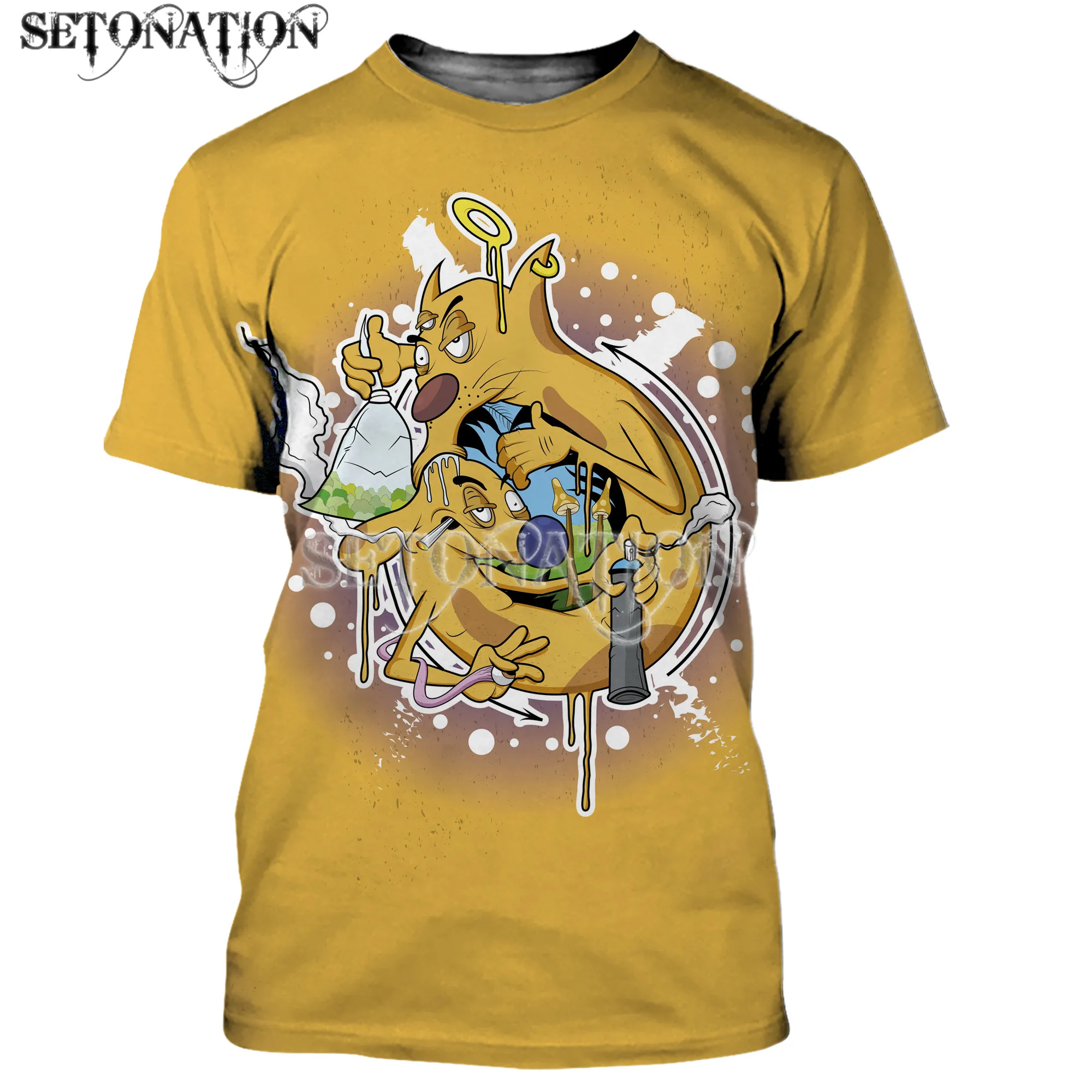 

The cat and the dog men /women New fashion cool 3D printed t-shirts Harajuku style tshirt streetwear summer tops dropshipping