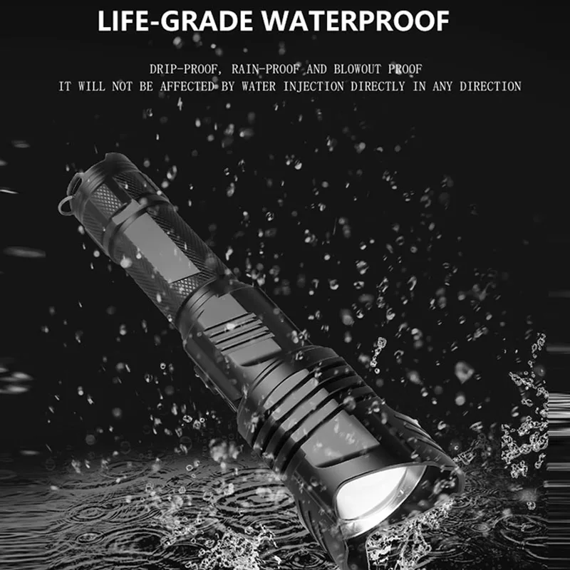 Online XHP90-linterna LED Superbrillante XHP70, Linterna Impermeable XHP50 Con Martillo De Seguridad Al Aire Libre Por Batería 26650, Atenuación Continua