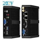 Мини-ПК XCY без кулера, Intel Celeron J1900 четырехъядерный 2,0 ГГц 2x RS232 2x LAN Windows 10 Linux Embedded IoT промышленный компьютер