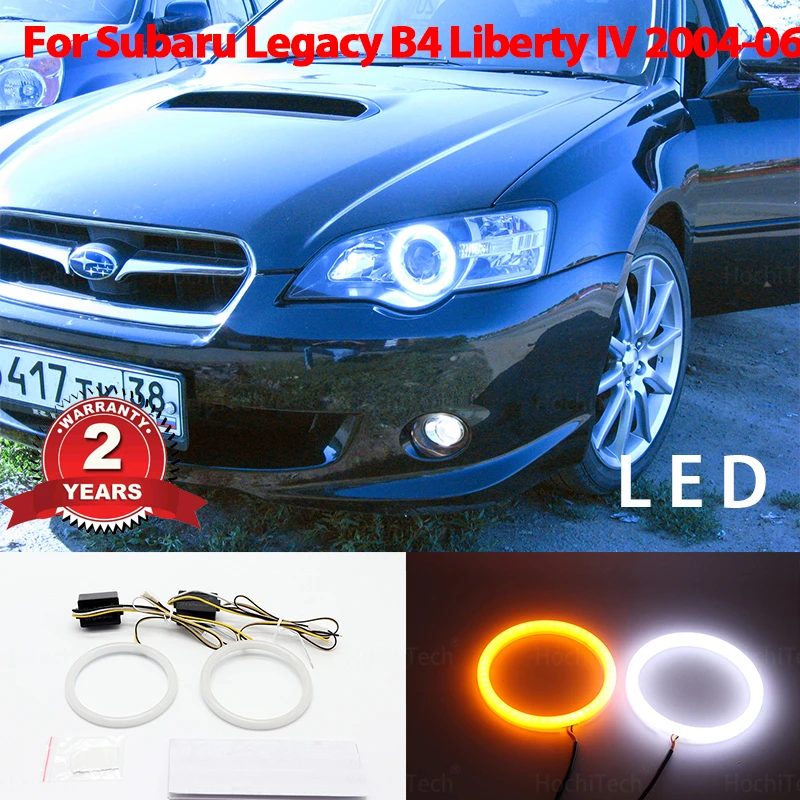 Kit de anillo de Halo de Ojos de Ángel para Subaru Legacy B4 Liberty IV 2004 2005 2006, luz blanca de leche de estilo de coche, SMD LED, luz de señal de giro