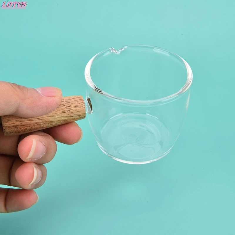 

50/80ml Transparent Taste Dish Coffee Mini Milk Pan Glass Sauce Vinegar Plate Gravy Boats With Handle Japanese Style Tableware