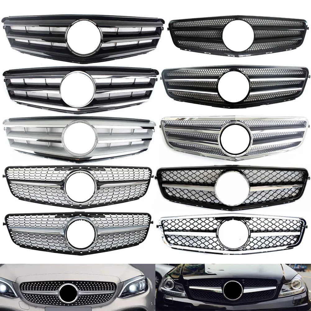 Передняя решетка автомобиля бампер для Mercedes Benz W204 ClassC C200 300 350 2008 2009 2010 2011 2012 2013 2014