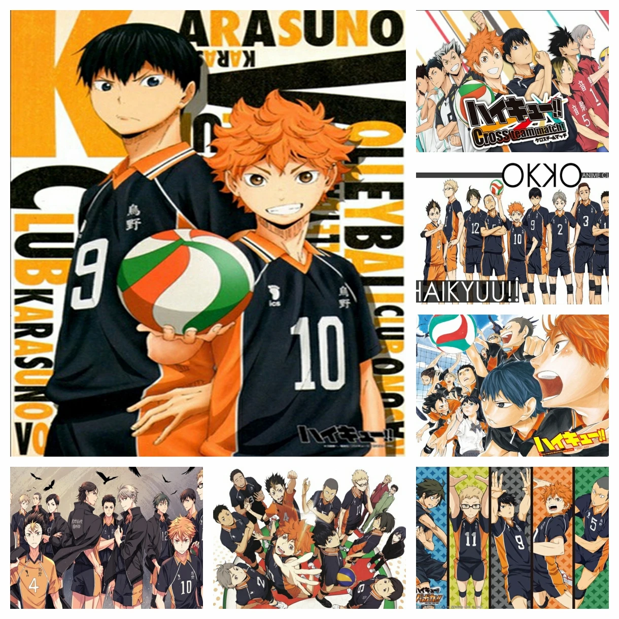 Японское Аниме Haikyuu алмазная живопись Мозаика Искусство волейбол мальчик 5D DIY