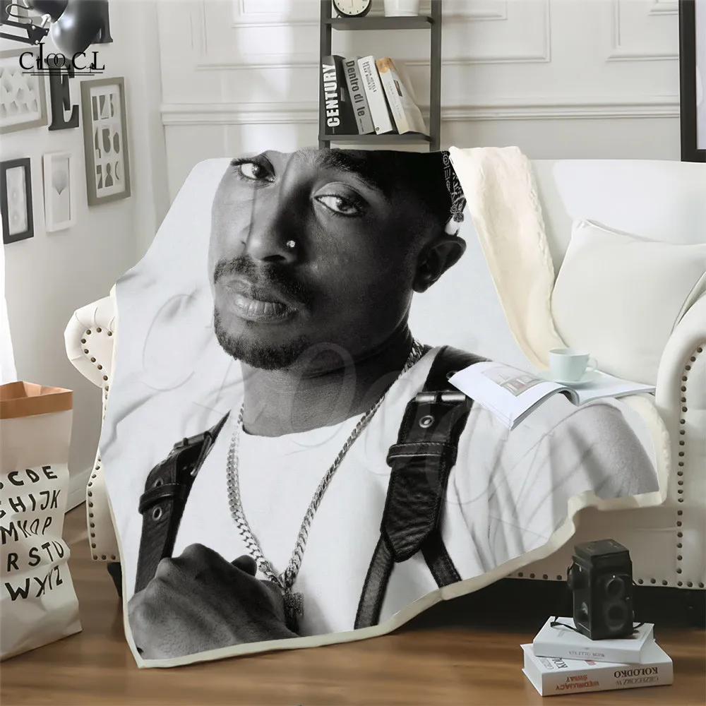 Рэппер Тупак 2Pac плюшевое теплое одеяло взрослое Детское покрывало пледы s 3D принт