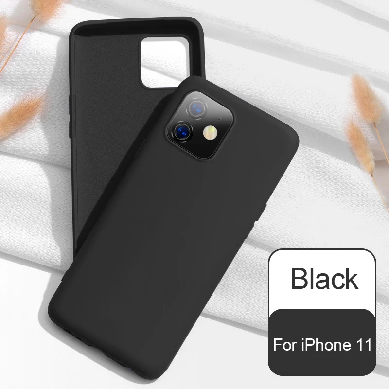 Для iphone 11/11 pro max жидкий силиконовый чехол TPU гелевый резиновый противоударный