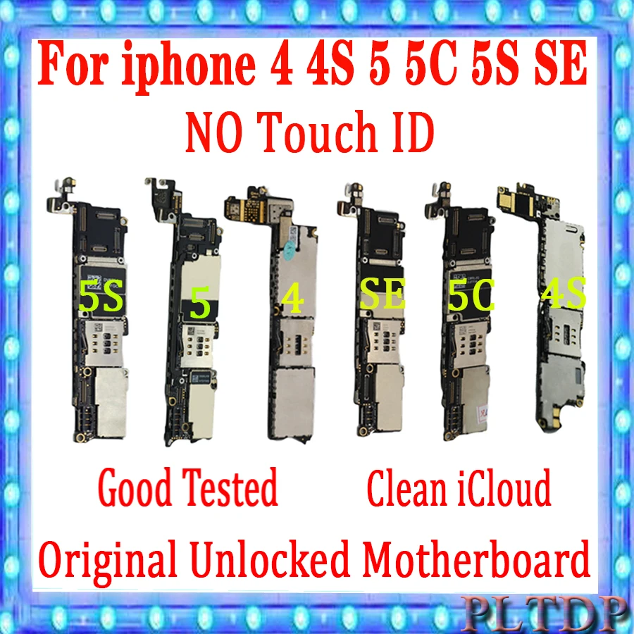 Бесплатный iCloud для iphone 4 4S 5 5C 5S SE материнская плата 8 ГБ/16 ГБ/32 ГБ 100% Оригинальный