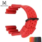 MAIKES фтор резиновый быстросъемный ремешок для часов 20 мм 22 мм 24 мм сменный ремешок для часов для женщин и мужчин красный черный синий оранжевый