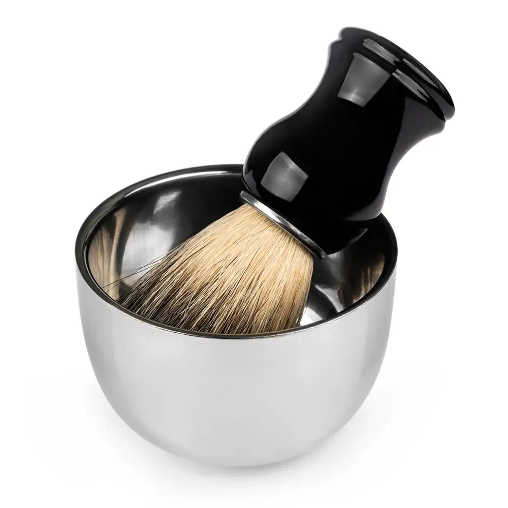 QSHAVE чаша для мыла из нержавеющей стали Безопасная бритва Классическая подставка для щетки для крема для бритья 8,2x6x4,2 см щетка не входит в комплект