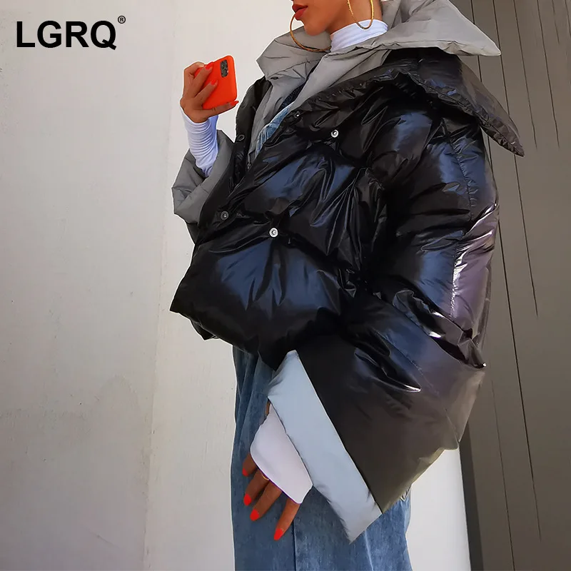 

Женская утепленная парка [LGRQ], утепленная Короткая свободная куртка с капюшоном и хлопковой подкладкой, с длинным рукавом, новинка сезона ос...