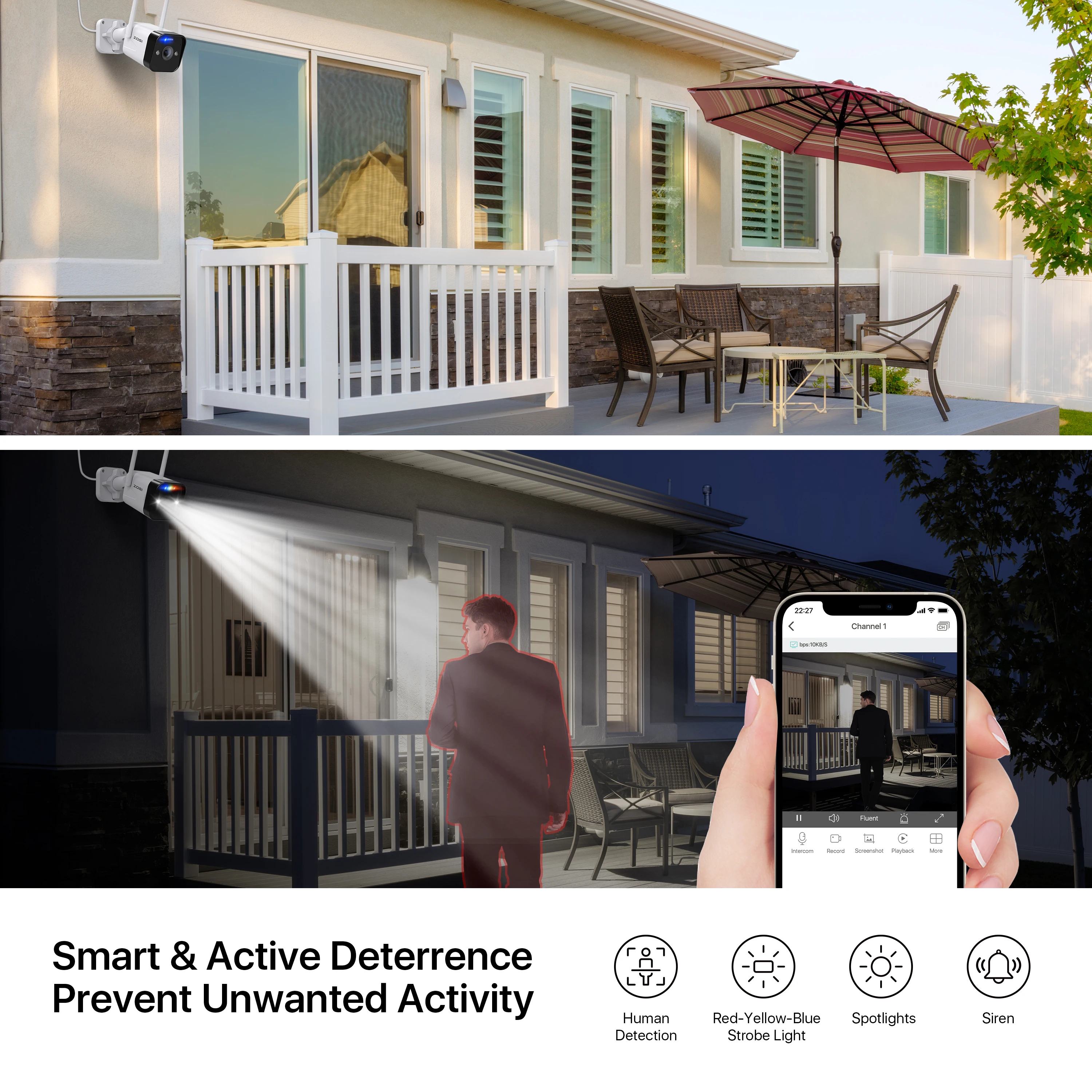 ZOSI 3MP W4 Pro сеточная Wi-Fi система 8CH видеонаблюдения NVR 4 шт WiFi ip-камера с прожектором