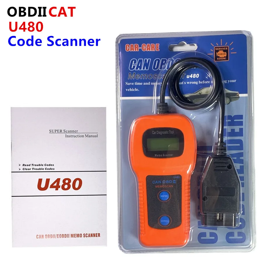 Самая низкая цена U480 CAN BUS OBD OBD2 сканер кодов считыватель для автомобилей