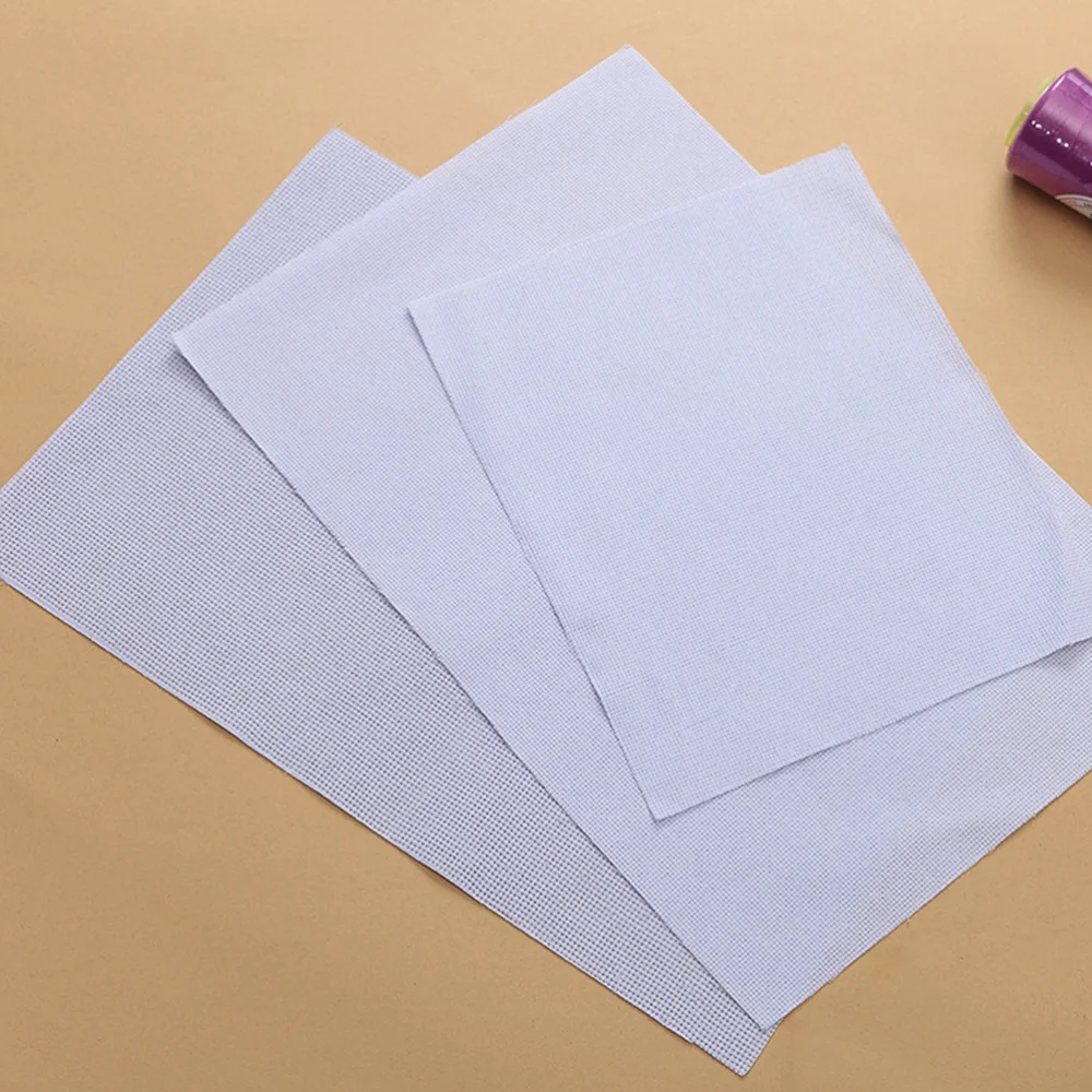 

6pcs 14CT White Cross Stitch Cloth Handwork DIY Embroidery Fabric Reserve Aida Cloth