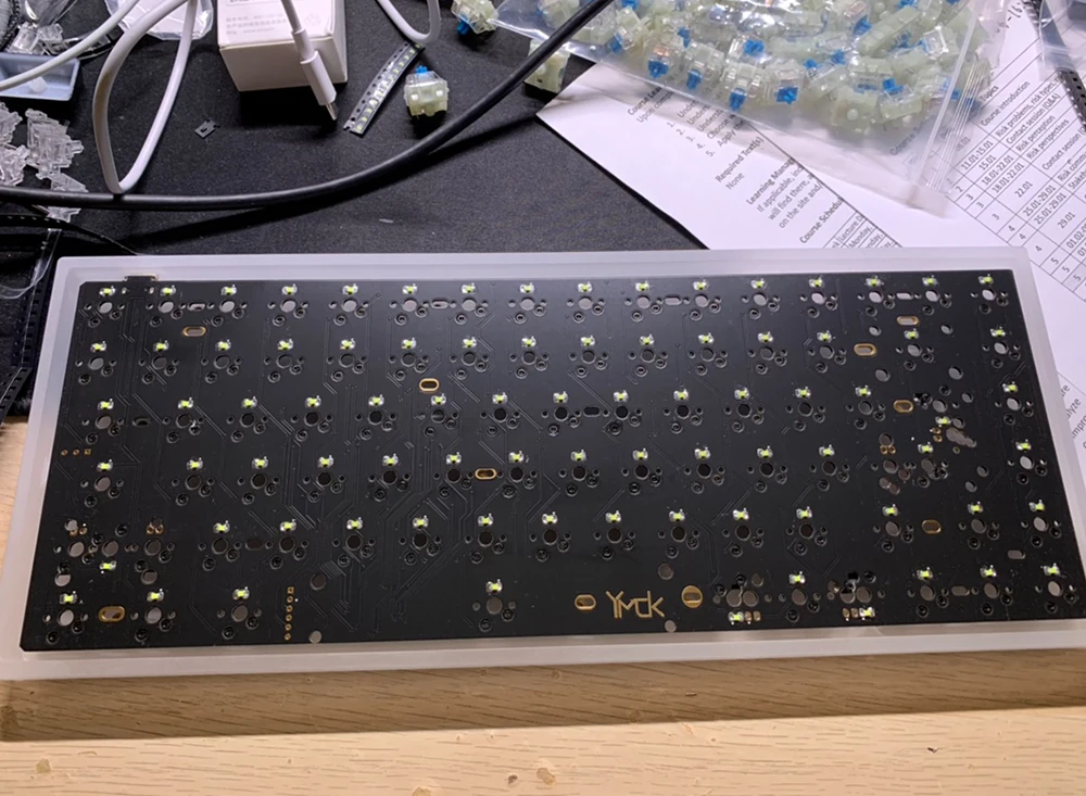 70% раскладка Type-c Горячая замена QMK RGB печатная плата для механической клавиатуры