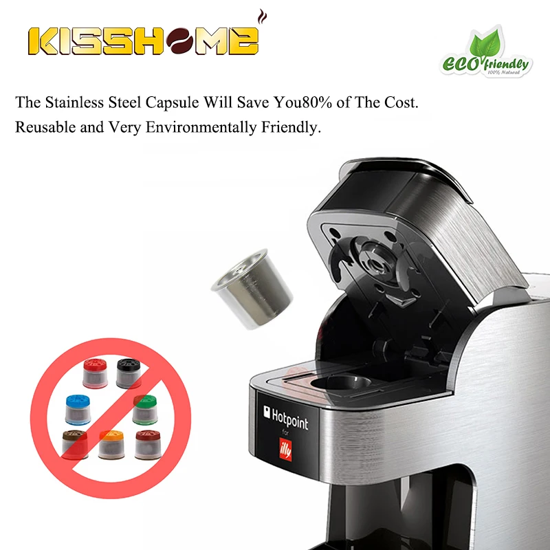 

Stainless Steel Refillable Coffee Capsule fit for illy Coffee Machine Reusable Filter Espresso Maker Coffee Shop Supplies Tools