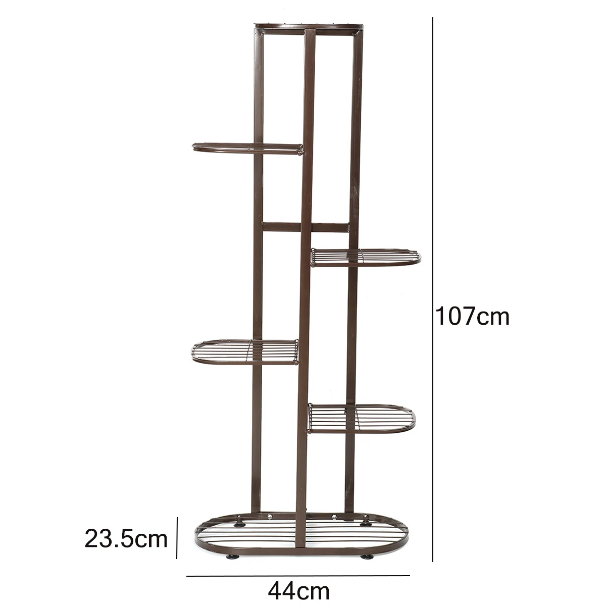 

6 Tiers Iron Bookshelf Plant Rack Display Shelf Home Indoor Outdoor Yard Garden Patio Balcony Flower Stands Plant Shelves