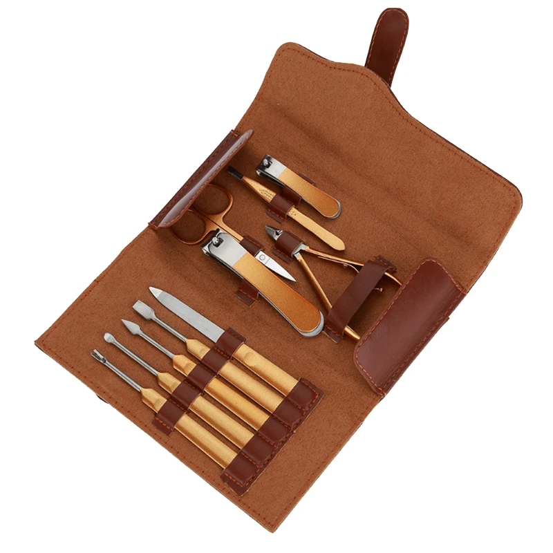 

Professional Stainless Steel Nail Nail Clippers Set Nail Manicure Pedicure Tools for Gift Utility 10 Pieces