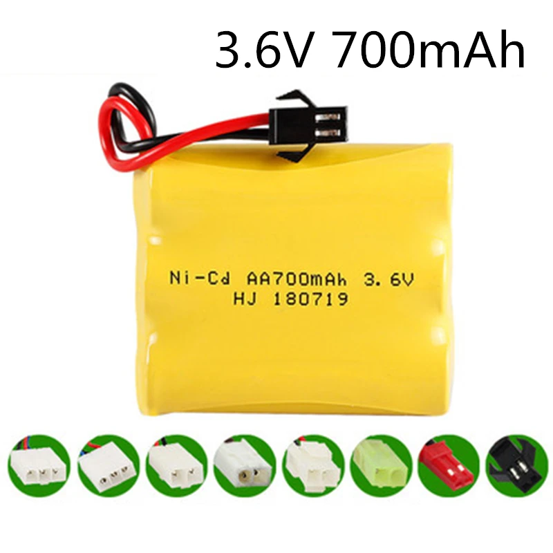 3.6V 700mah AA NI-CD NiCD Battery Pack For RC Toy Car GUN TANK Trucks Trains Boat Model 3.6 V | Электроника