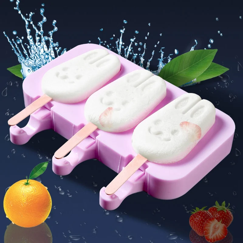 Силиконовая форма для мороженого многоразовая заморозки кубиков льда