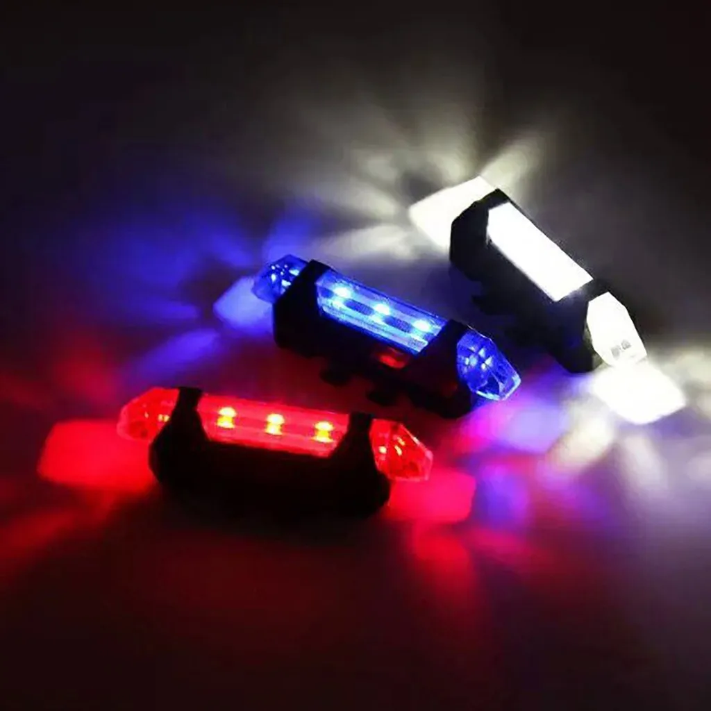 5 светодиодный USB Перезаряжаемые велосипед хвост светильник велосипеда