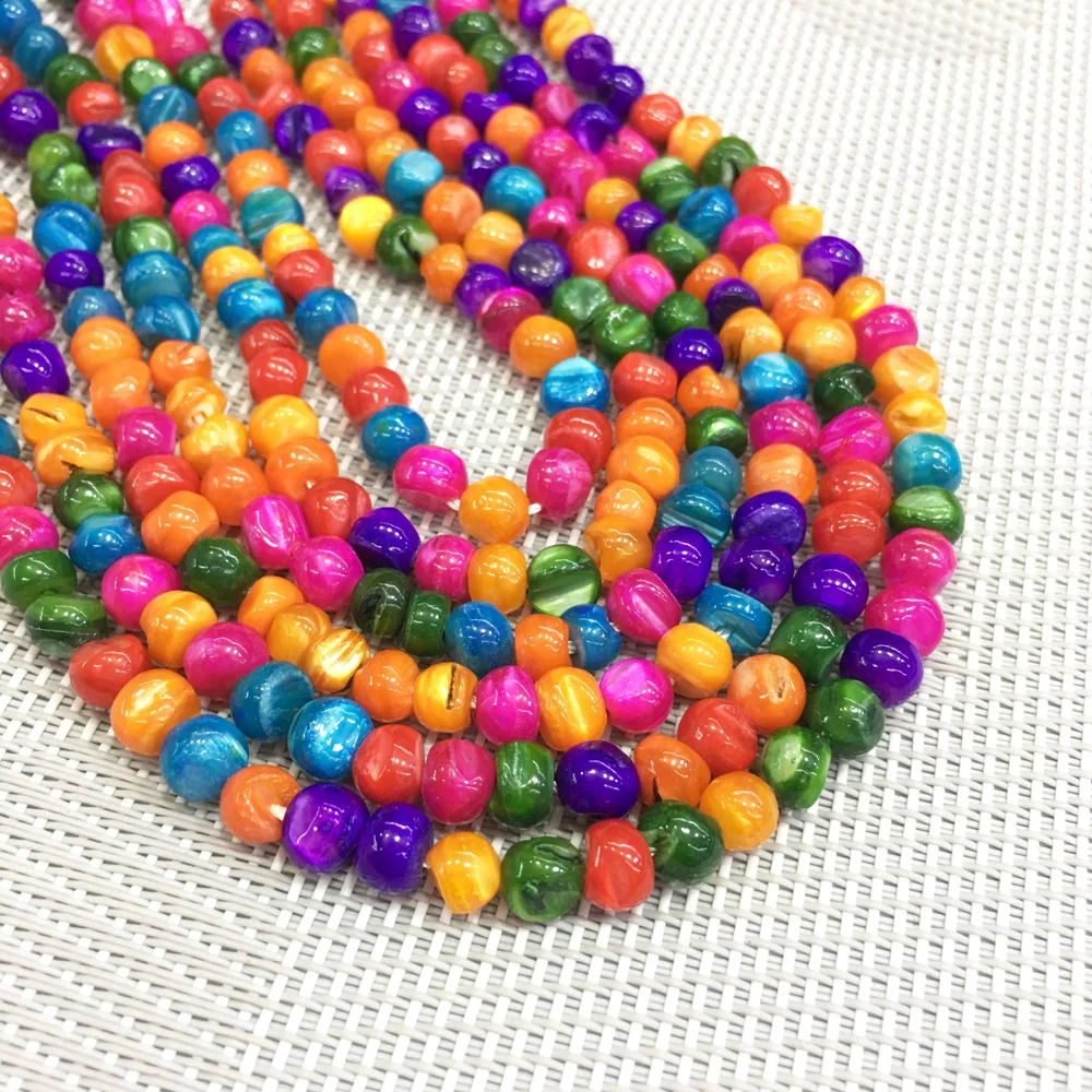 Colorful Small beads 6-7mm high quality natural coral loose isolation DIY bracelet necklace jewelry making | Украшения и