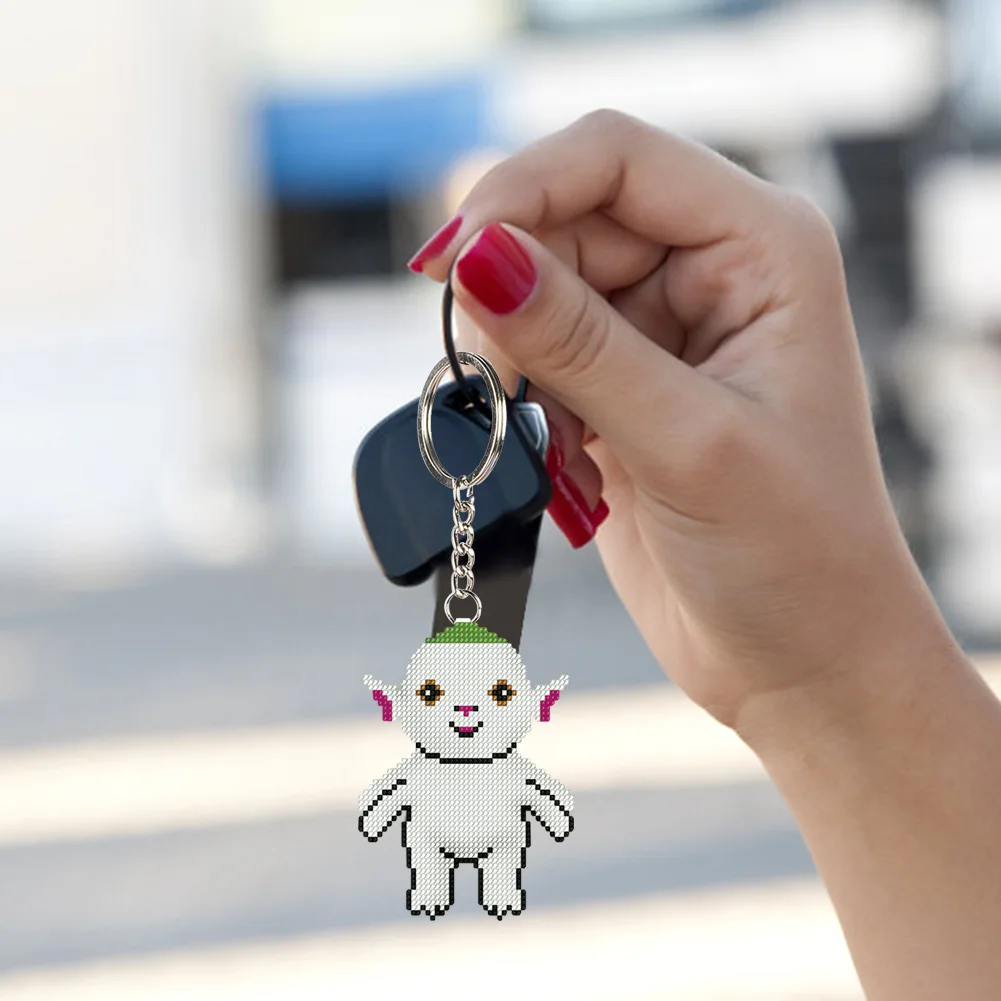 Брелок для ключей с изображением редиса Набор вышивки штампами бисером и