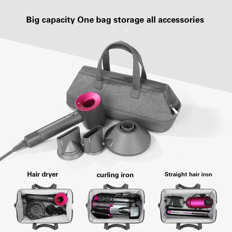 

Сумка для волос Liboer Dyson, вместительный Органайзер с ручкой для сушки волос Dyson, портативный чехол для переноски, пылезащитный Органайзер