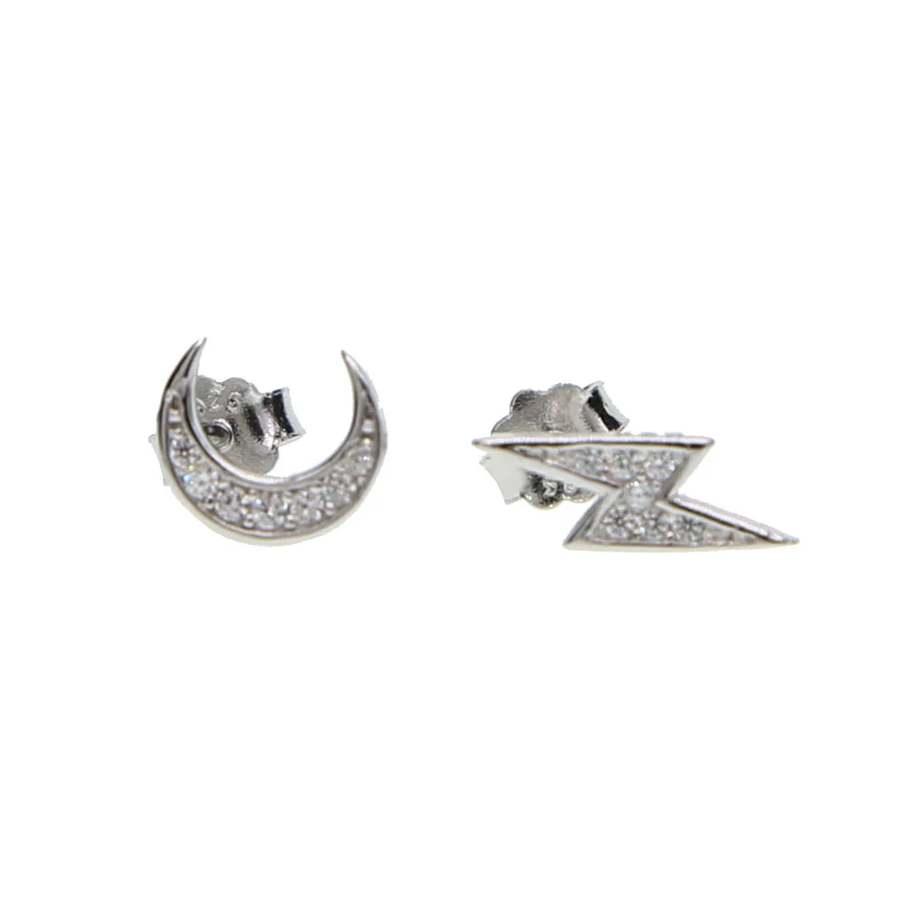 Женские серьги гвоздики из серебра 2019 пробы с фианитом|cute earrings|earrings silver 925earrings |