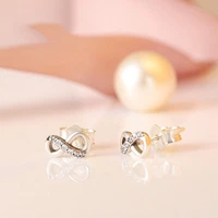 authentic s925 sterling silver pan earrings digital 8 personality earrings for women wedding party gift fashion jewelry