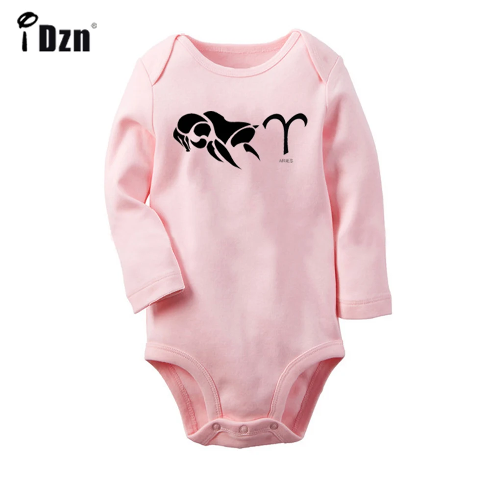 

Constellation Aries Symbol Design Libra Taurus Scorpio Gemini Sagittarius Newborn Baby Outfits Long Sleeve Jumpsuit 100% Cotton