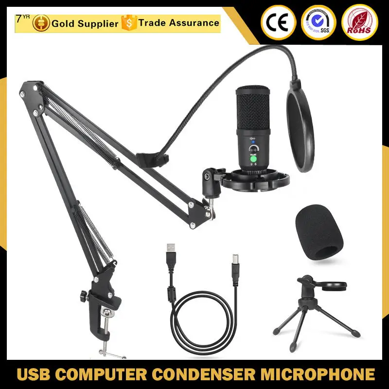 

Professional USB Condenser Microphone Kit With for Computer PC Studio Streaming Vocals YouTube Video Gaming Mikrofo/Microfon