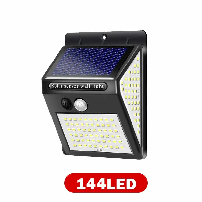 

100/144 LED Solar Light Outdoor Solar Lamp PIR Motion Sensor Solar Powered Street porch Path Sunlight for Garden Decoration